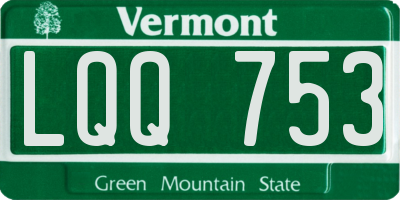 VT license plate LQQ753