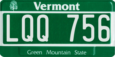 VT license plate LQQ756