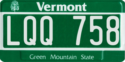 VT license plate LQQ758
