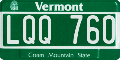 VT license plate LQQ760