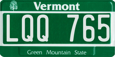 VT license plate LQQ765