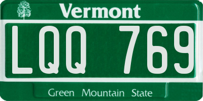 VT license plate LQQ769