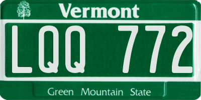 VT license plate LQQ772