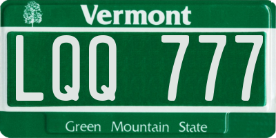 VT license plate LQQ777