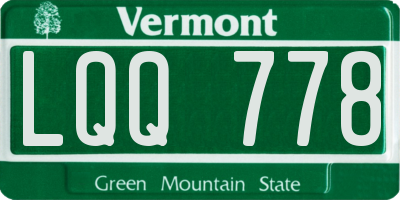 VT license plate LQQ778