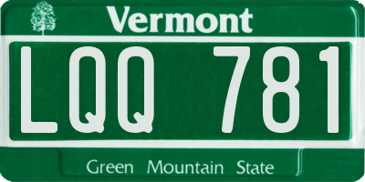 VT license plate LQQ781