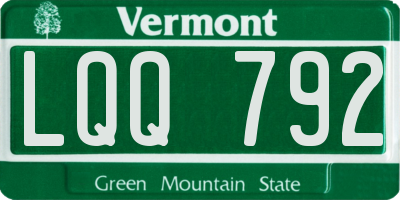 VT license plate LQQ792