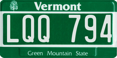 VT license plate LQQ794
