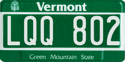 VT license plate LQQ802