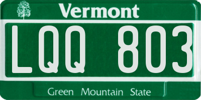 VT license plate LQQ803