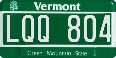 VT license plate LQQ804