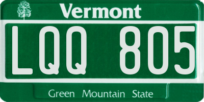 VT license plate LQQ805