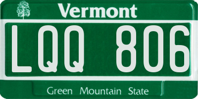 VT license plate LQQ806
