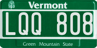 VT license plate LQQ808