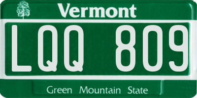 VT license plate LQQ809