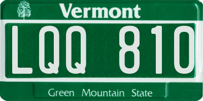 VT license plate LQQ810
