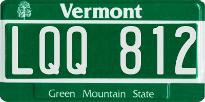 VT license plate LQQ812