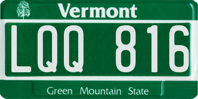 VT license plate LQQ816