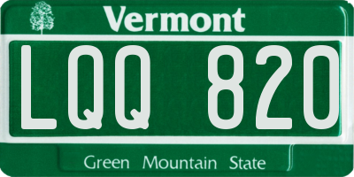 VT license plate LQQ820