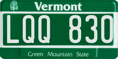 VT license plate LQQ830