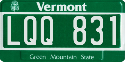 VT license plate LQQ831