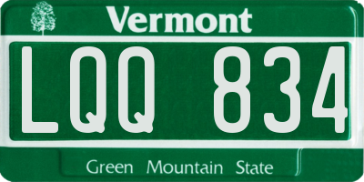 VT license plate LQQ834