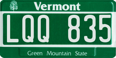 VT license plate LQQ835