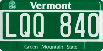 VT license plate LQQ840
