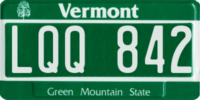 VT license plate LQQ842