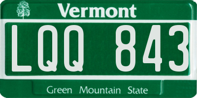 VT license plate LQQ843
