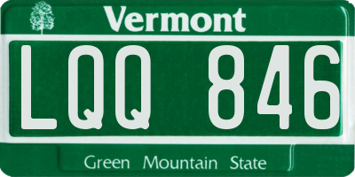 VT license plate LQQ846