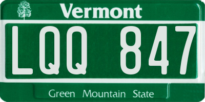 VT license plate LQQ847