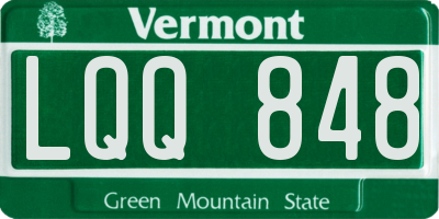 VT license plate LQQ848