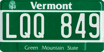 VT license plate LQQ849