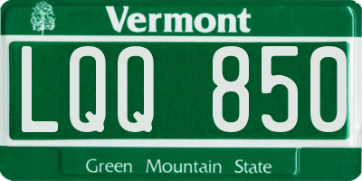 VT license plate LQQ850