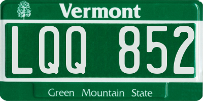 VT license plate LQQ852