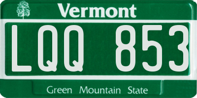 VT license plate LQQ853
