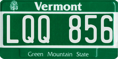 VT license plate LQQ856
