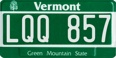 VT license plate LQQ857