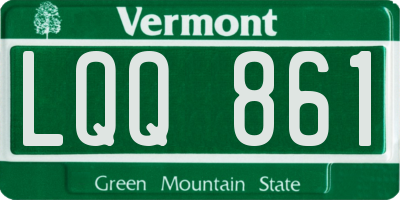 VT license plate LQQ861