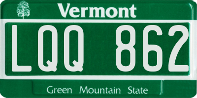 VT license plate LQQ862