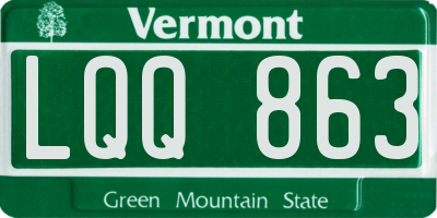 VT license plate LQQ863