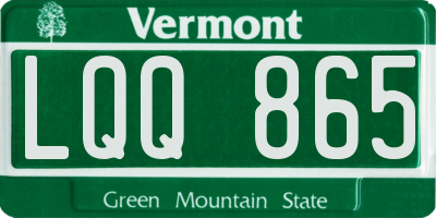 VT license plate LQQ865