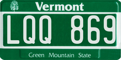 VT license plate LQQ869