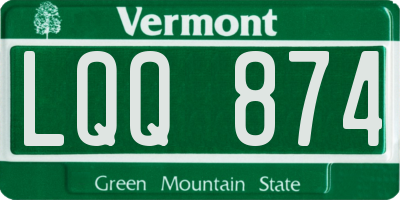 VT license plate LQQ874