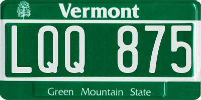 VT license plate LQQ875