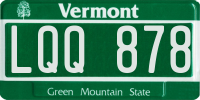 VT license plate LQQ878