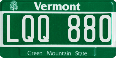 VT license plate LQQ880