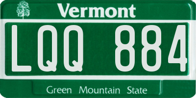 VT license plate LQQ884