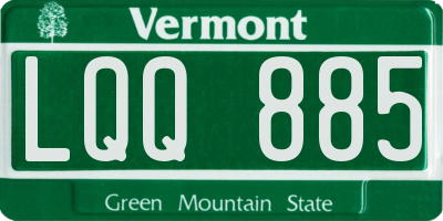 VT license plate LQQ885